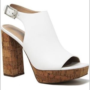 Charles David Imani White Platform Sandal